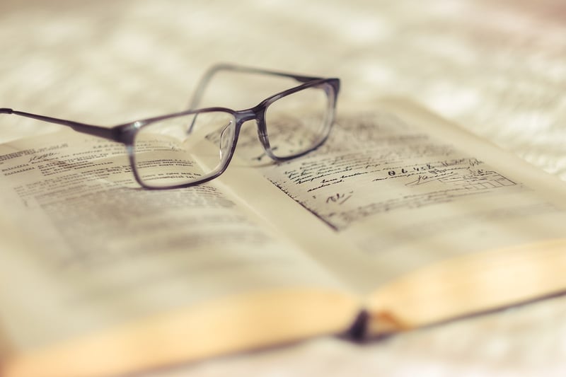 Book and Glasses